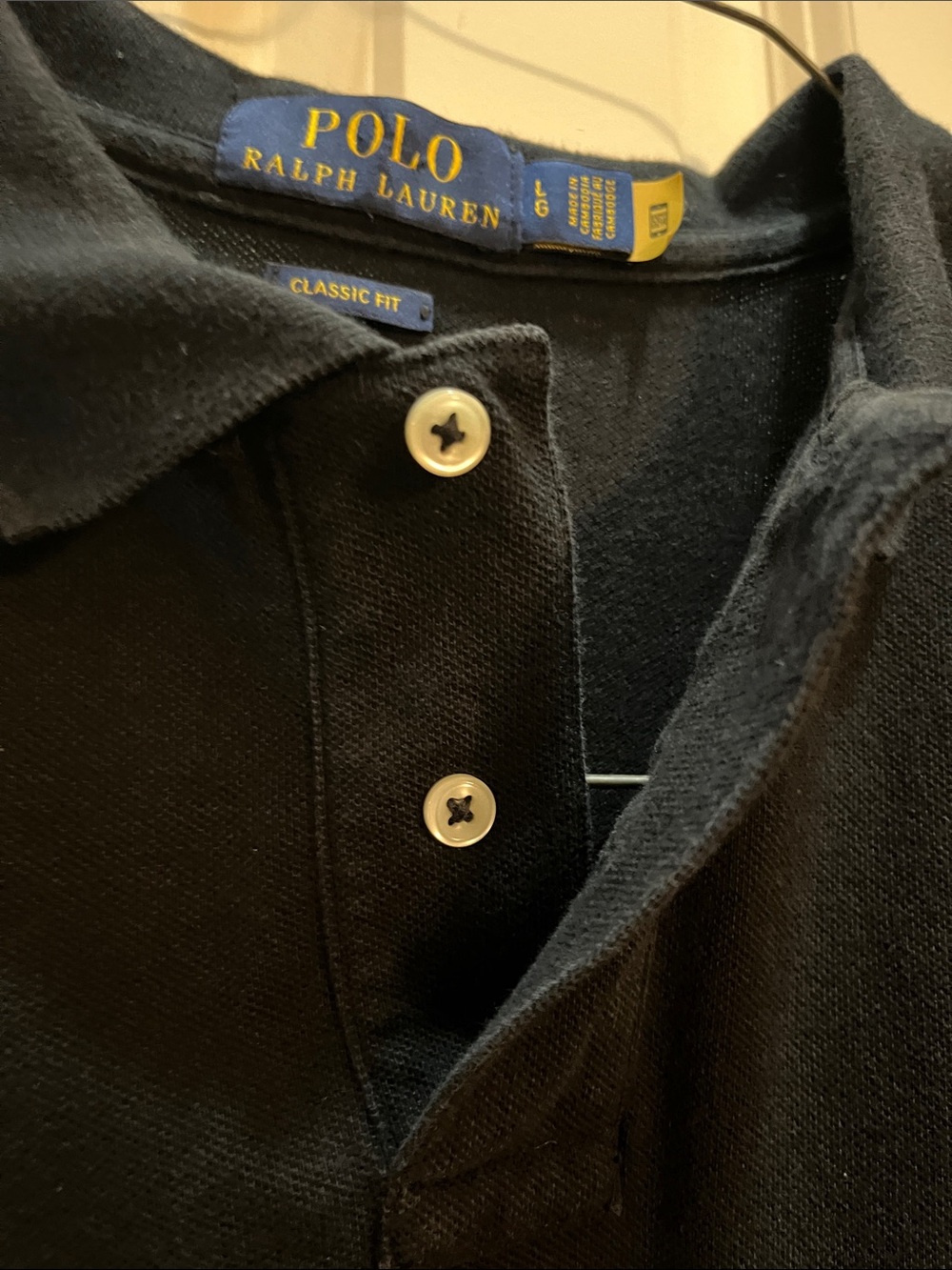 Polo by Ralph Lauren Black  Long-Sleeve Polo with Red Pony - Picture 3 of 9